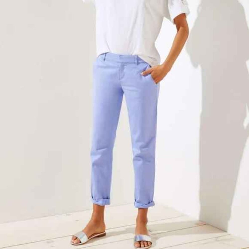 LOFT Light Blue Cropped Pants